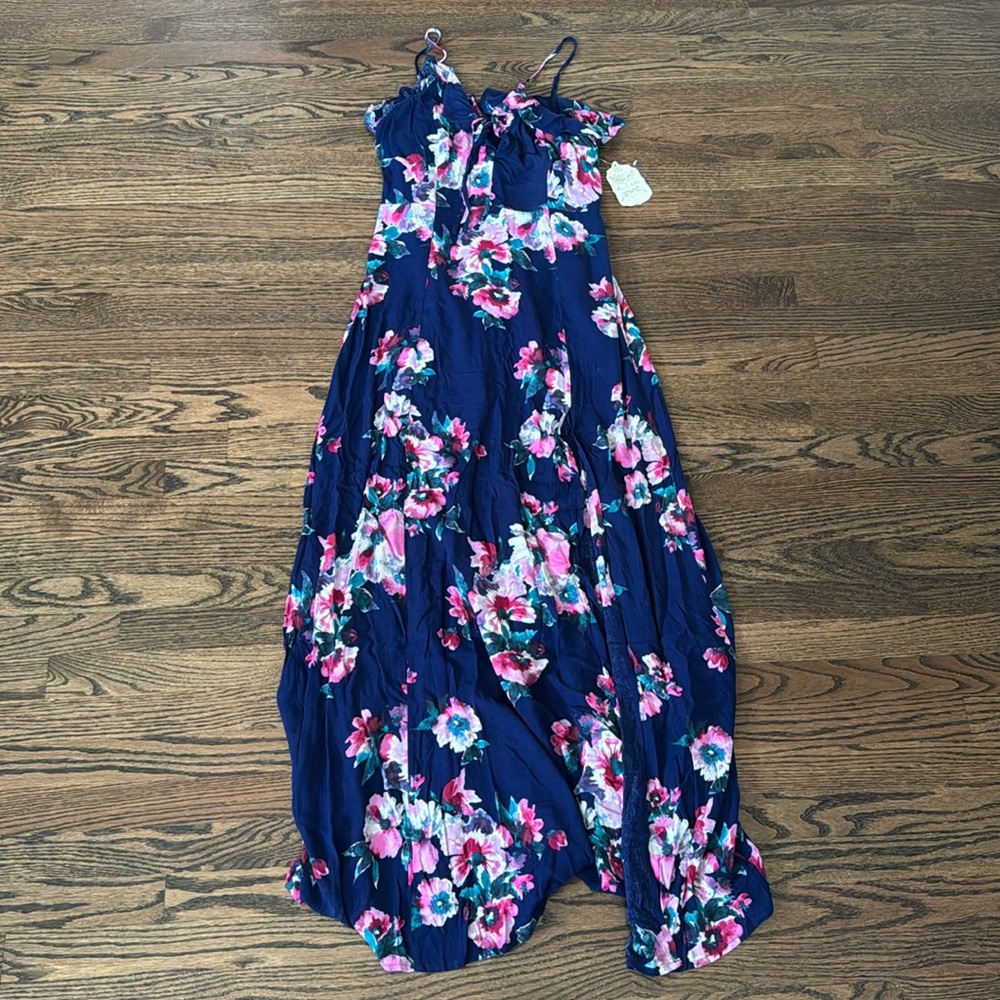 NWT Navy Blue Floral Maxi